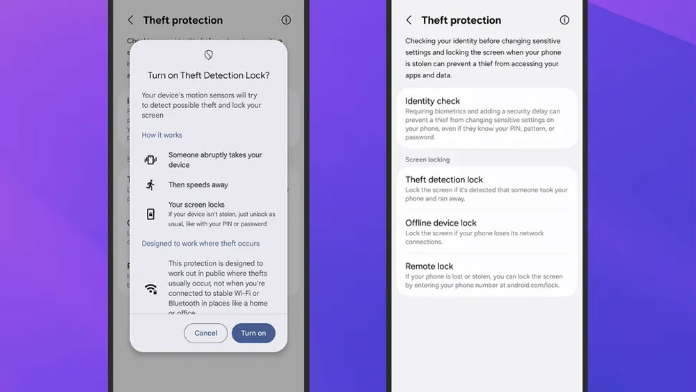 Galaxy security features