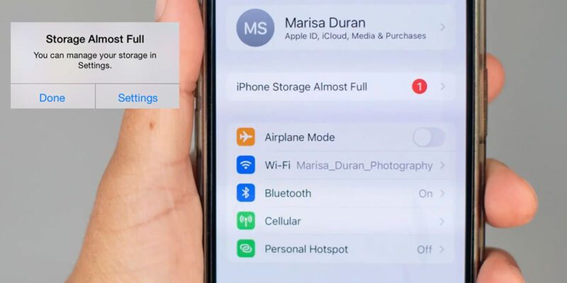 free up iPhone storage space