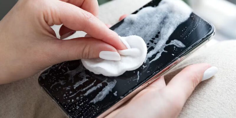 how to clean phone screen safely