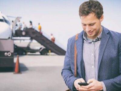 use phone for stress-free airport travel