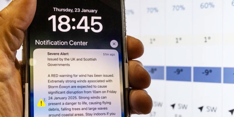 Use phone to stay safe in severe weather